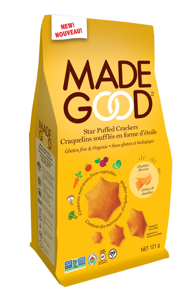 Made Good - Star Puffed Cheddar Crackers (6 - 121 g) (jit) - Pantree Food Service