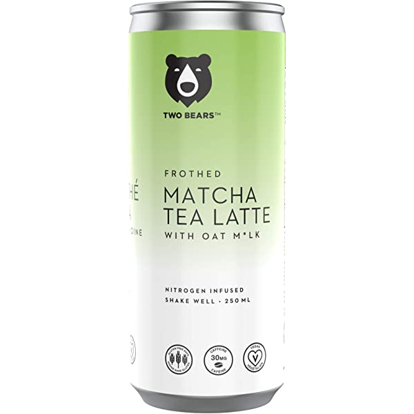 Two Bears - Frothed Matcha Tea Oat Latte - (6x207ml) - Pantree Food Service