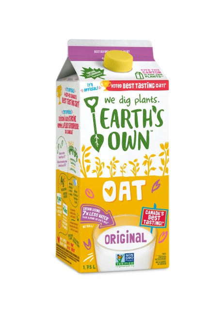 Earth's Own Oat Milk Original (Gluten Free, Non-GMO, Nut Free, Dairy Free, Soy Free, Vegan) (6-1.75 L) - Pantree Food Service