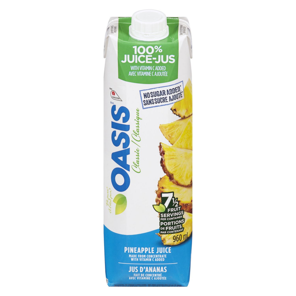 Oasis Pineapple Juice (12-960 mL) (jit) - Pantree Food Service