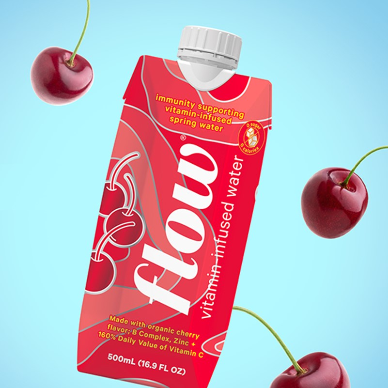 Flow Naturally Alkaline Spring Water-Vitamin Infused Cherry (12x500 ml) - Pantree Food Service