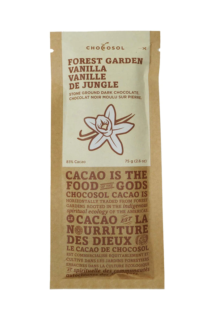 Chocosol - Chocolate Bar, Forest Garden Vanilla (75g) - Pantree Food Service