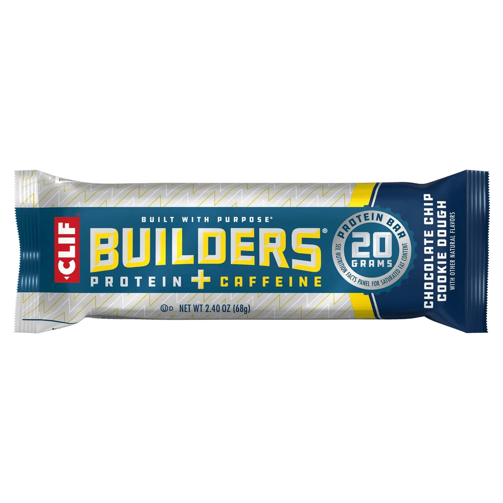 Clif Builder's Protein - Chocolate Chip Cookie Dough with Caffeine (12x68g) - Pantree Food Service