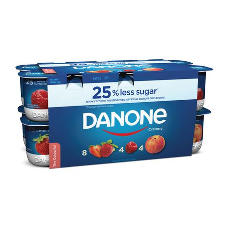 Danone - Creamy Strawberry, Raspberry, Peach (16x100g) - Pantree Food Service