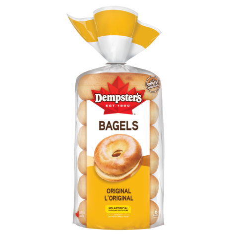 Dempster's Bagels Original (1-450g (6 Bagels)) - Pantree Food Service