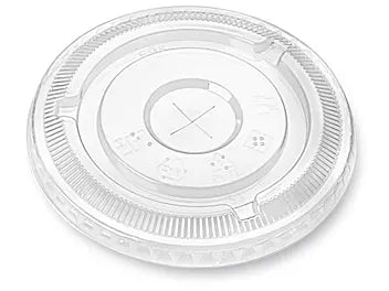 CupPlus 12-24 oz Plastic Flat X-Slot Lids (1000 Pcs) - Pantree Food Service