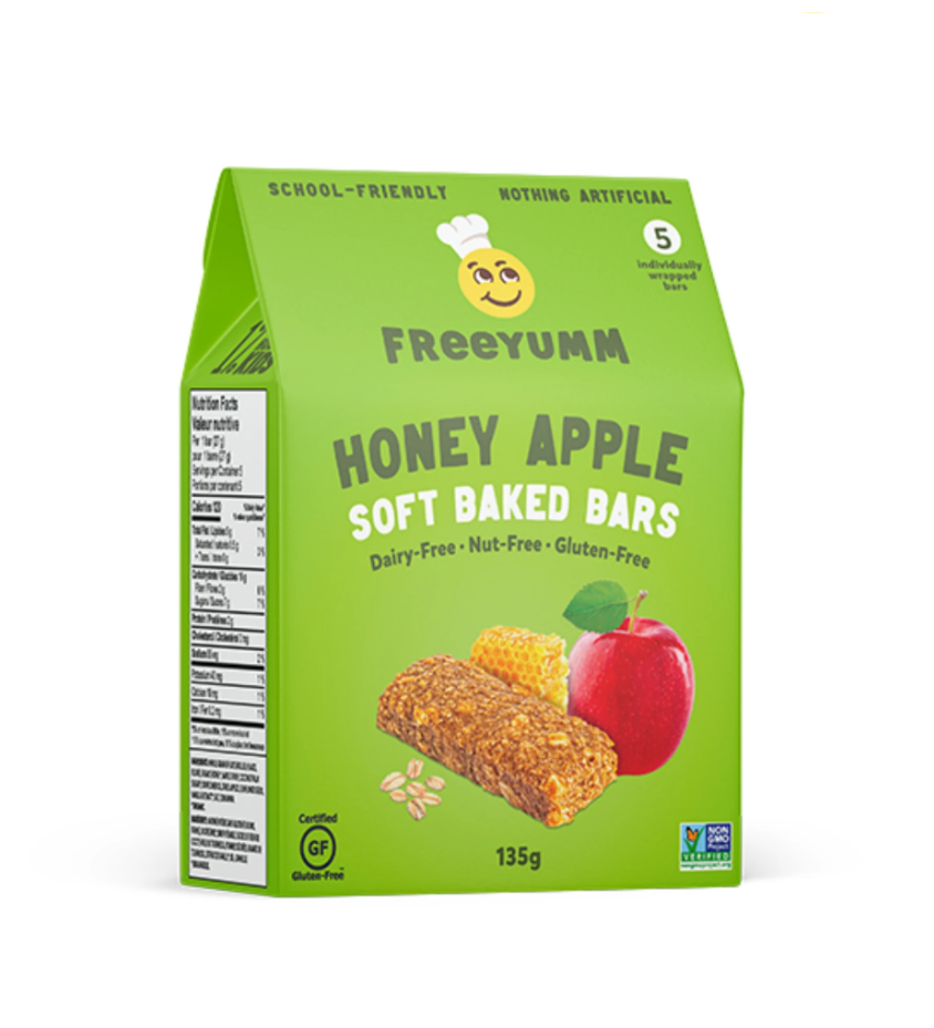 FreeYumm - Honey Apple Soft Baked Bars (5x27g) - Pantree Food Service