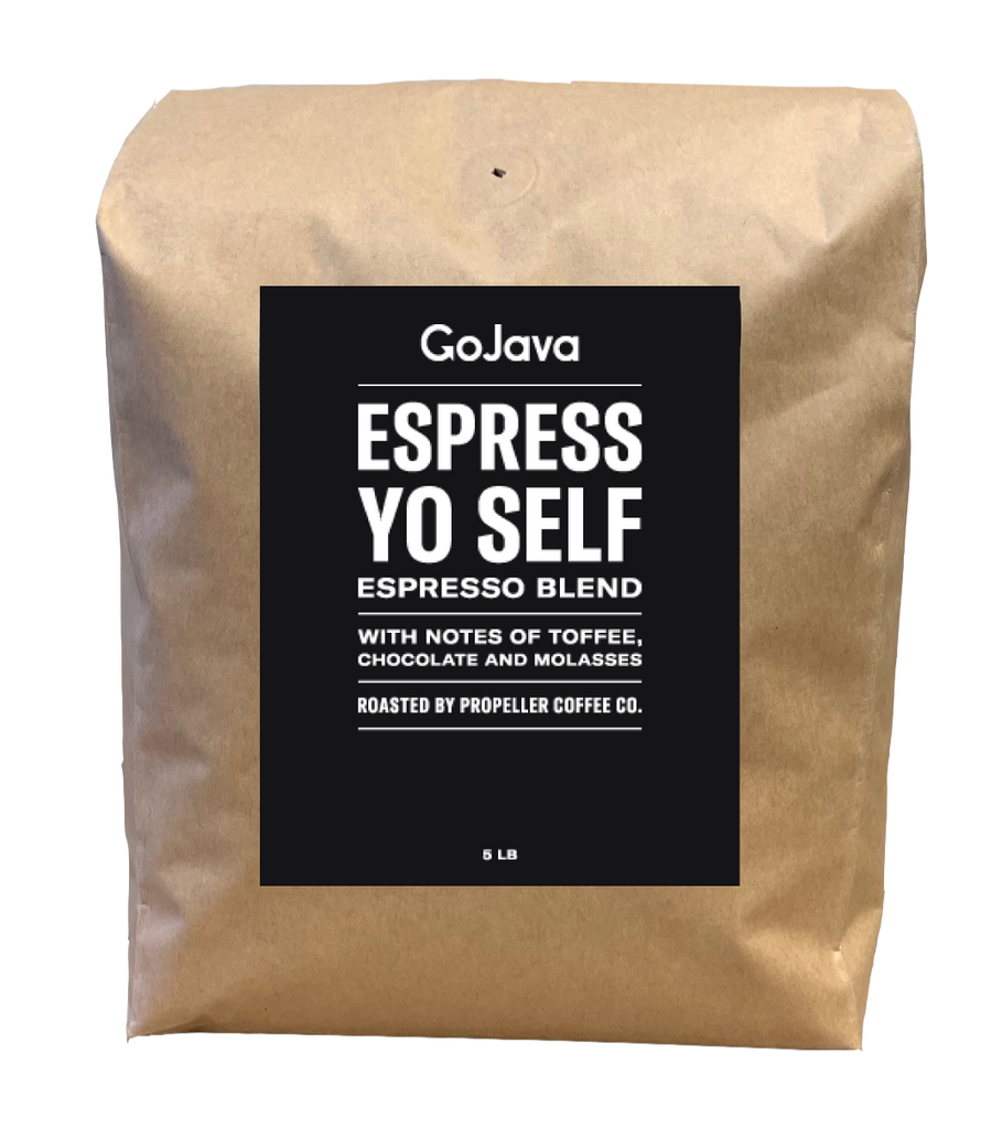GoJava - Whole Bean - Espress Yo Self - Espresso Blend - (5 pound) - Pantree Food Service