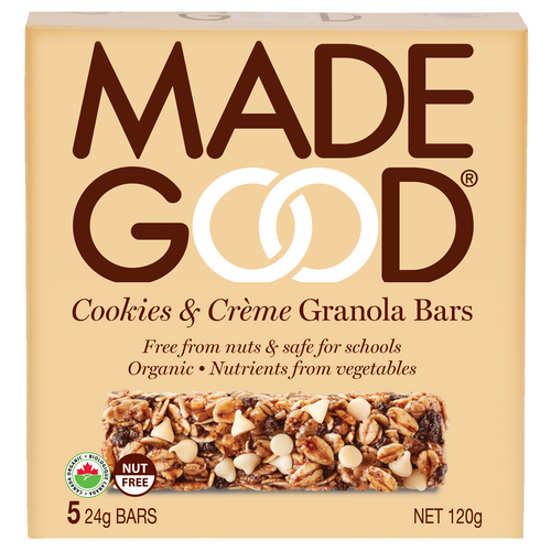 MadeGood - Cookie's & Creme Granola Bars (5x24g) - Pantree Food Service