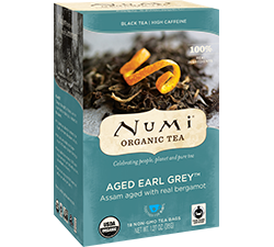 Numi Organic Tea - Aged Earl Grey (18 bags) - Pantree Food Service