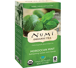 Numi Organic Tea - Moroccan Mint (18 bags) - Pantree Food Service