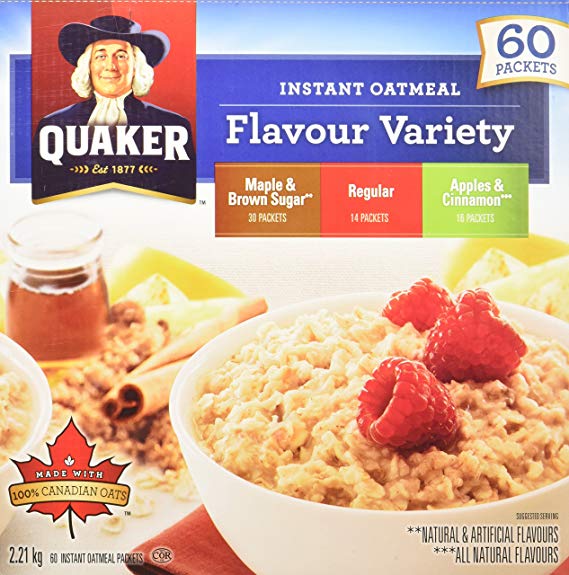Quaker- Oatmeal - Variety (66 Pouches) - Pantree Food Service
