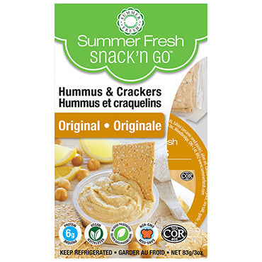 Summer Fresh Snack and Go - Hummus -  Original with Crackers (12x83g) - Pantree Food Service
