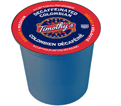 Timothy's - Decaf Colombian  (24 pack) - Keurig - Pod - Recycling