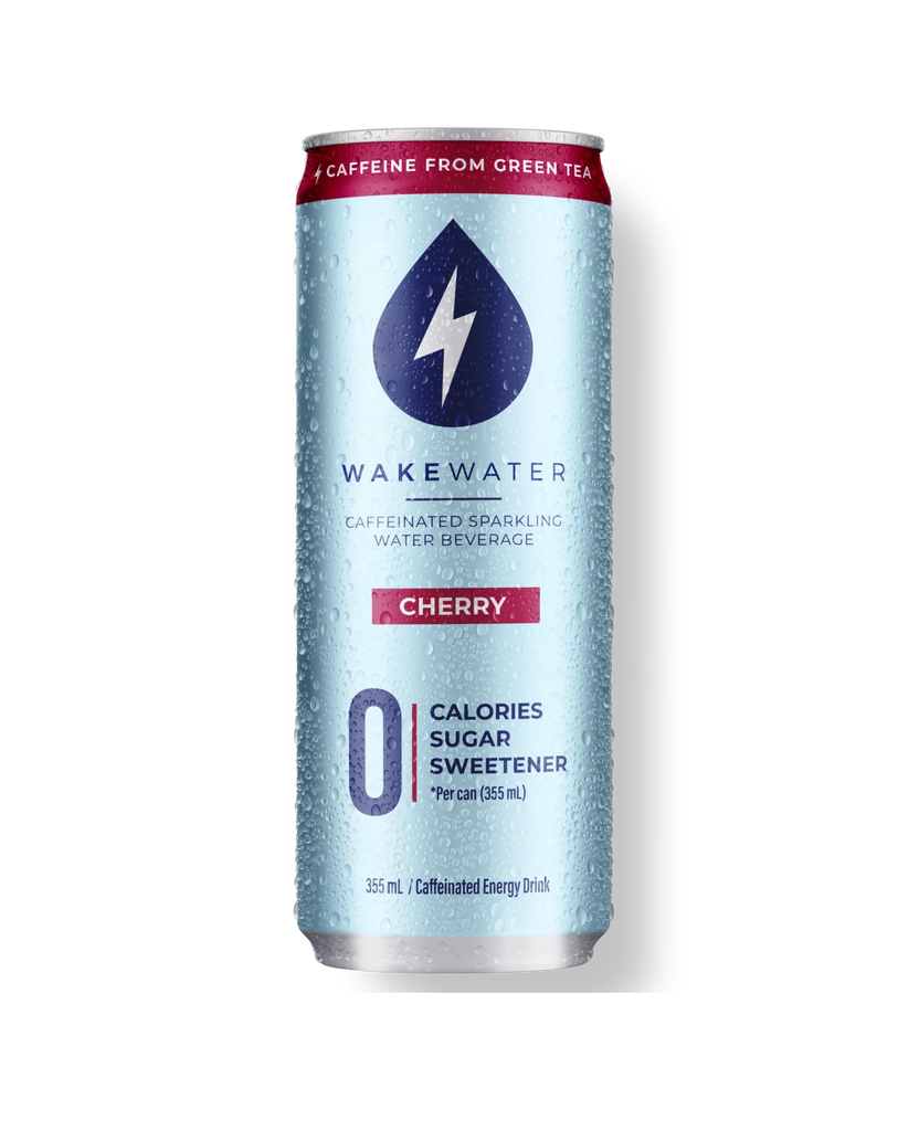 WakeWater - Caffeinated Sparkling Water - Cherry (12x355ml) - Pantree Food Service