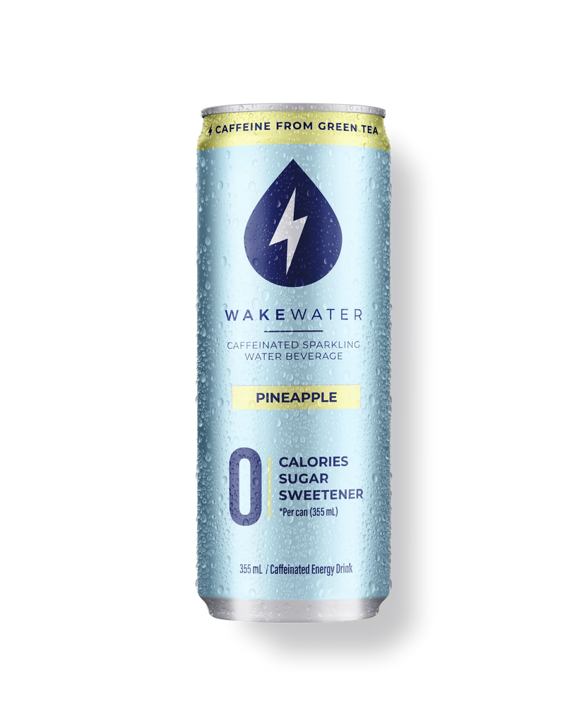 WakeWater - Caffeinated Sparkling Water - Pineapple (12x355ml) - Pantree Food Service
