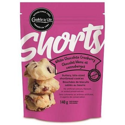 Cookie It Up - White Chocolate Cranberry 'Shorts' Pouch (140g) - Pantree Food Service