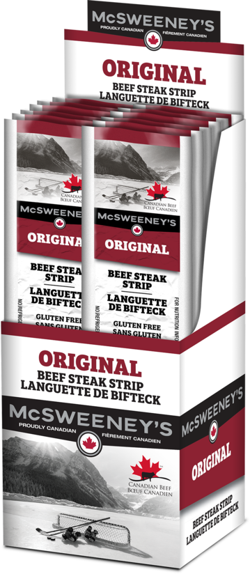 McSweeney's Beef Steak Strips - Original (12x28g) - Pantree Food Service