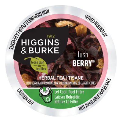Higgins & Burke -  Keurig - Loose Leaf Tea - Lush Berry  (24 pack) - Pantree Food Service